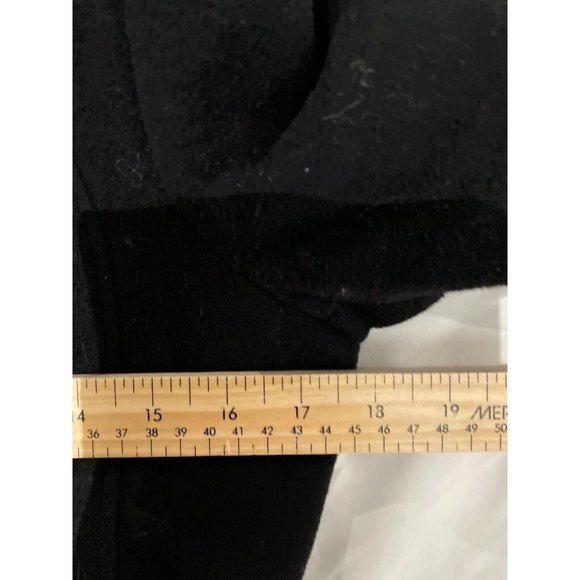 Mackage Womens Wool cashmere High Collar leather Trench Coat Black XS, no belt - Picture 12 of 16